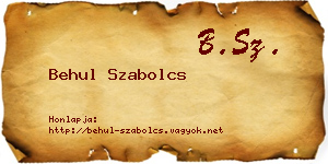 Behul Szabolcs névjegykártya